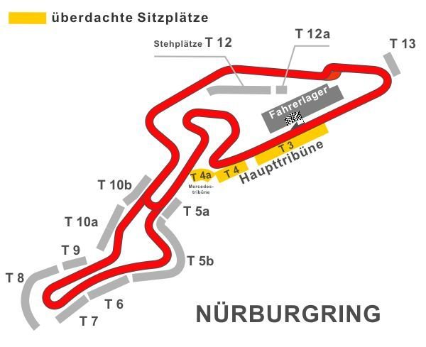 28.08.2022 DTM Nürburgring, Sonntagskarte Tribüne T3 überdacht